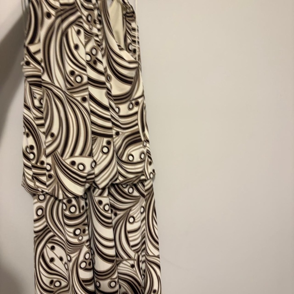 Maggy London black and tan abstract dress - Picture 5 of 8